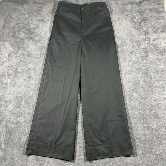 J.CREW Pants - J Crew Ultra Wide Leg Chinos Sz6 Black High Rise Office Y2K 90s Dress Pants